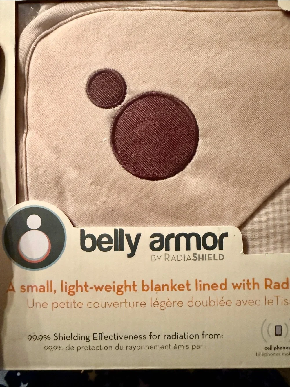 NEW Belly Armor Chic Tan Baby Belly Blanket by RadiaShield.